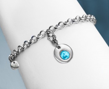 charm bling blauw